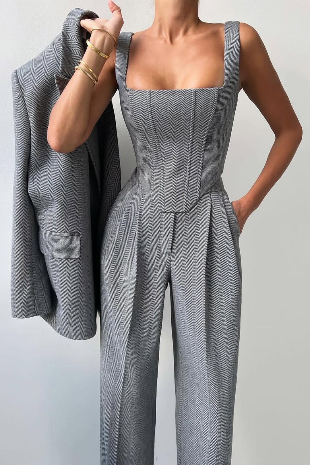 Women’s Three-Piece Double-Breasted Suit Set