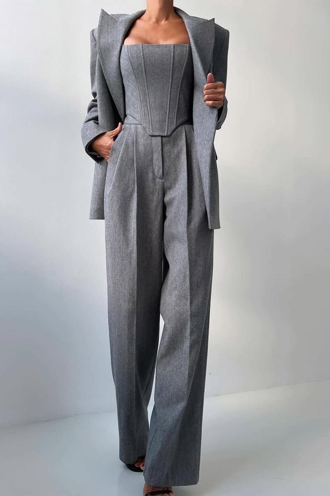 Women’s Three-Piece Double-Breasted Suit Set