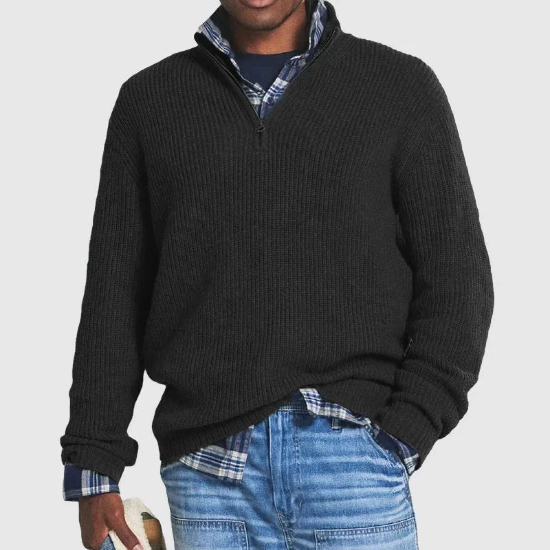 Men’s Casual Zip-Up Sweater