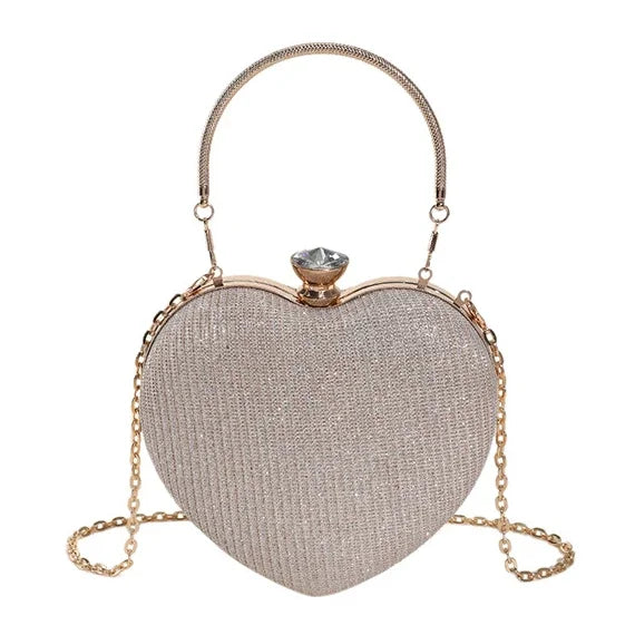 Women’s Glossy Heart-Shaped Purse