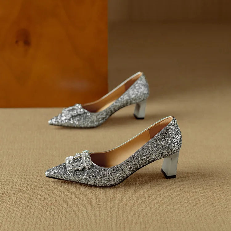 Women’s Glitter Stiletto Pumps