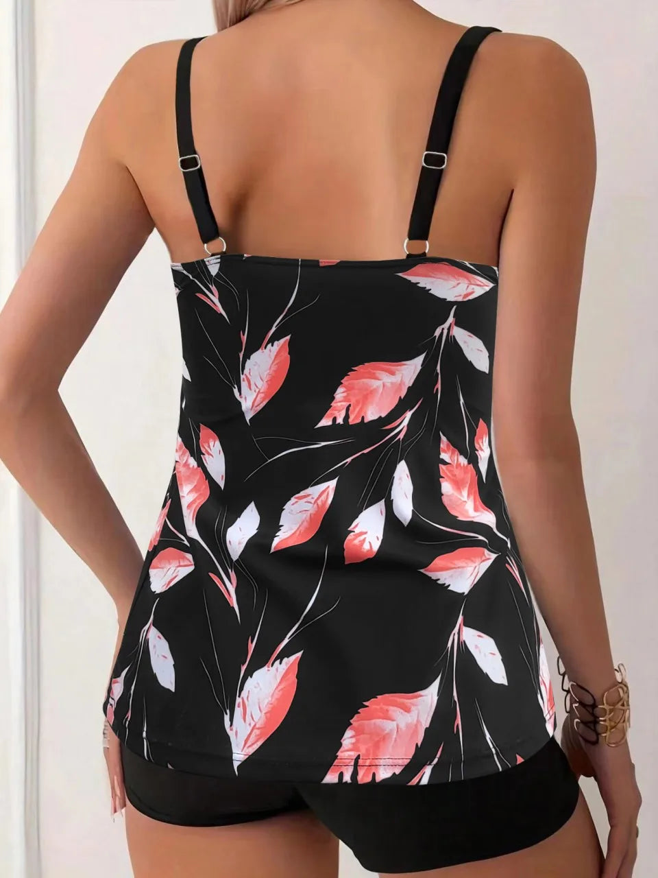 Women’s Floral Print Two-Piece Tankini Set