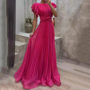 Women’s Pleated Evening Maxi Dress