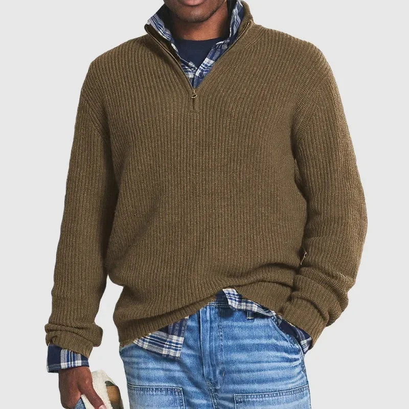 Men’s Casual Zip-Up Sweater