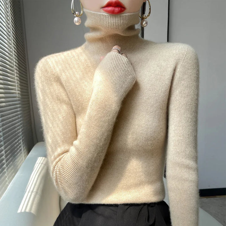 Women’s Long Sleeve Turtleneck Pullover Sweater