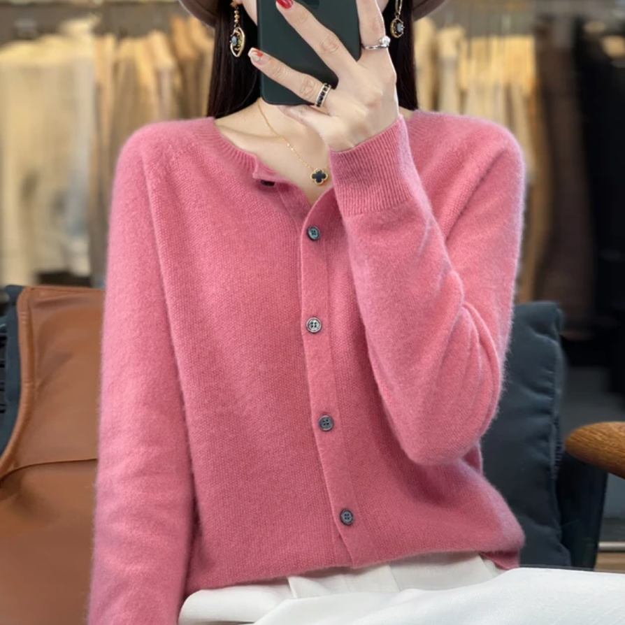Women’s V-Neck Button-Front Cardigan