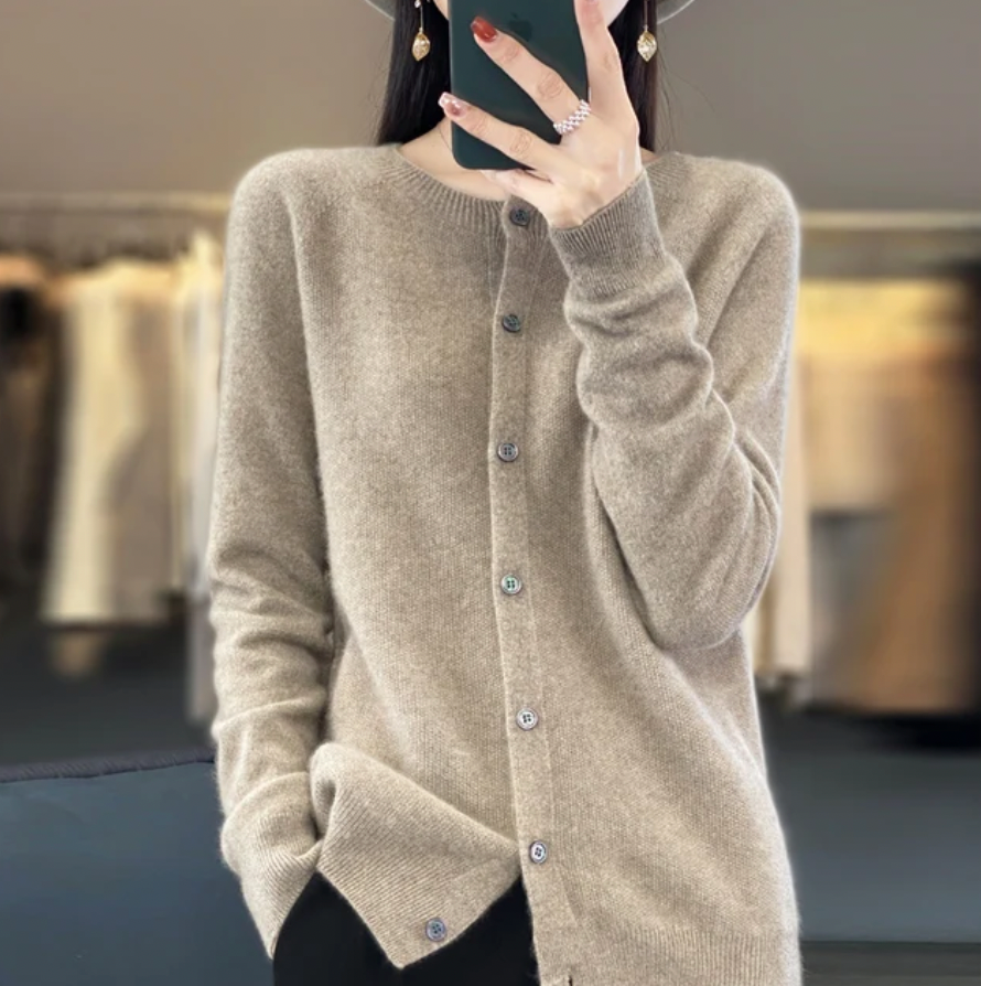 Women’s V-Neck Button-Front Cardigan