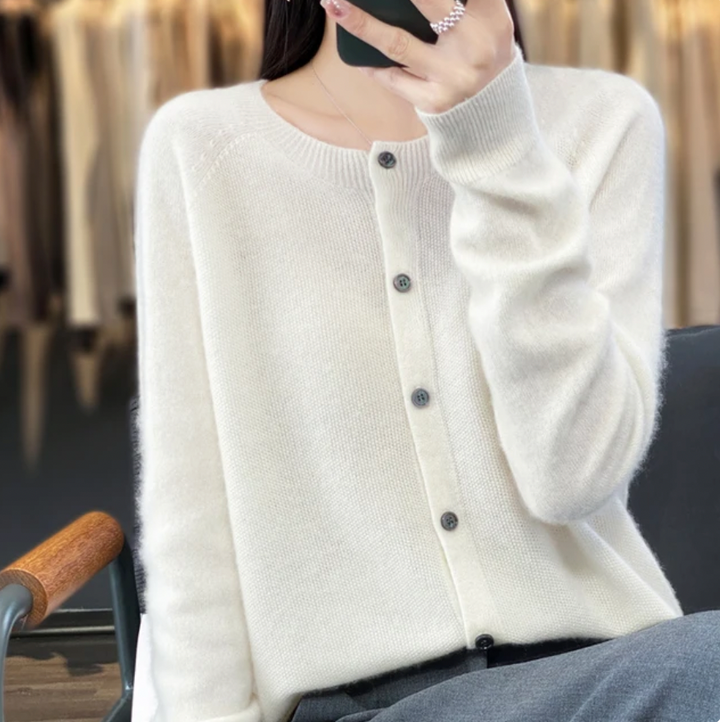 Women’s V-Neck Button-Front Cardigan
