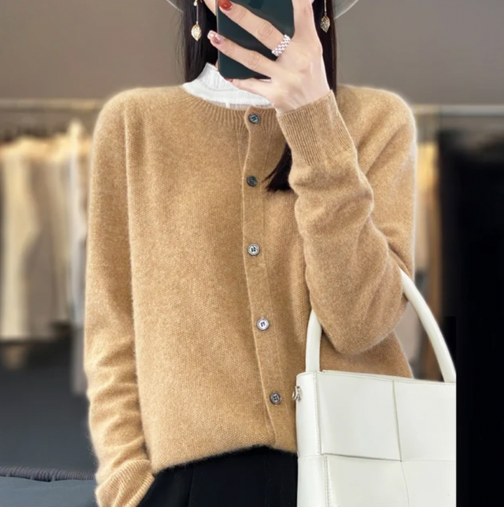 Women’s V-Neck Button-Front Cardigan