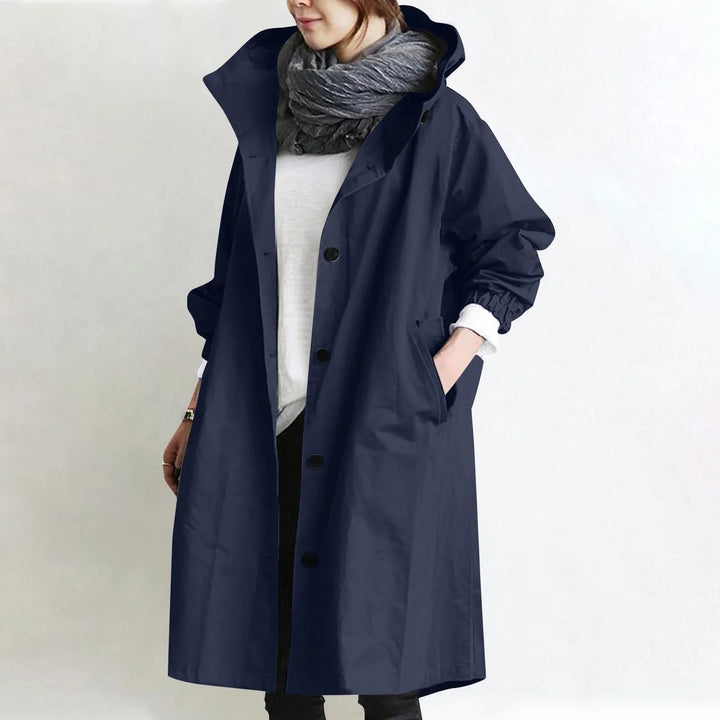 Women’s Hooded Longline Trench Coat