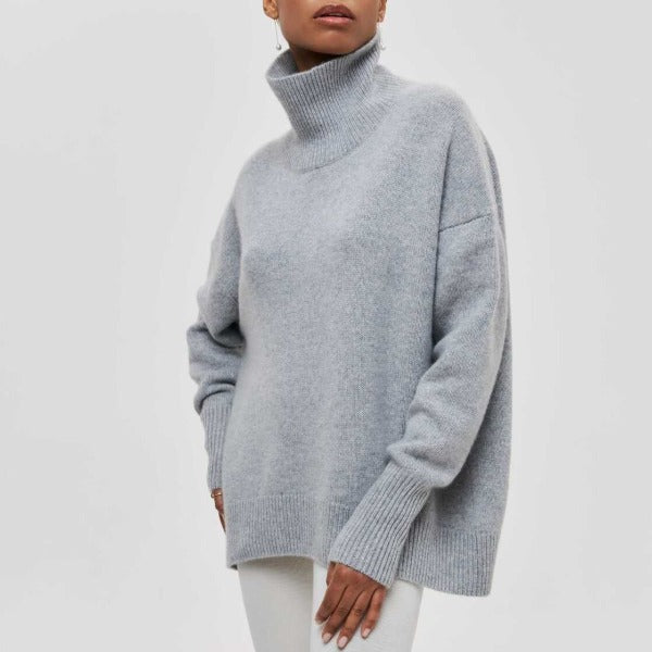 Women’s Ribbed High Neck Jumper