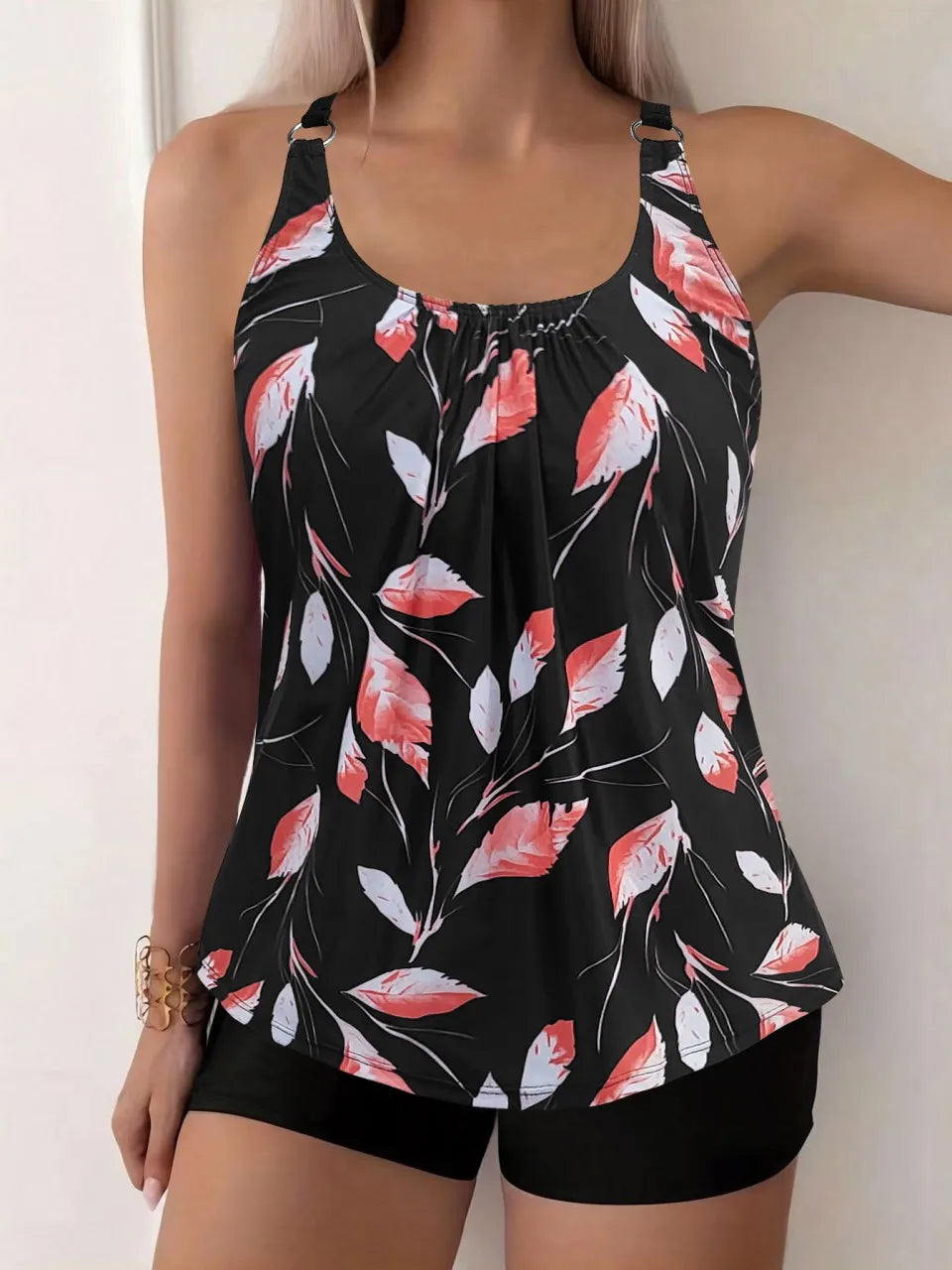 Women’s Floral Print Two-Piece Tankini Set