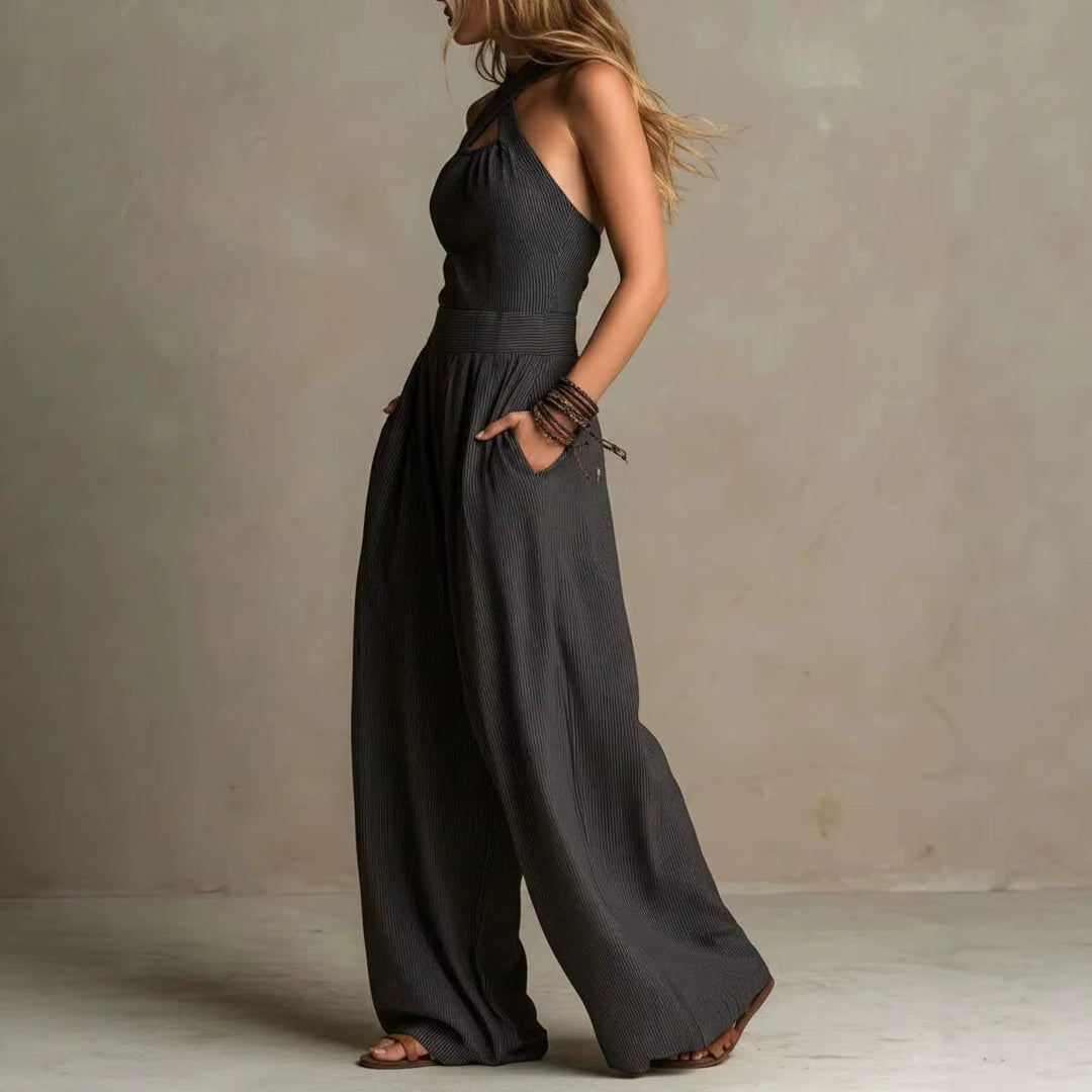 Women’s Elegant Wrap V-Neck Jumpsuit