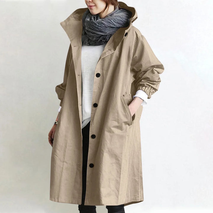 Women’s Hooded Longline Trench Coat