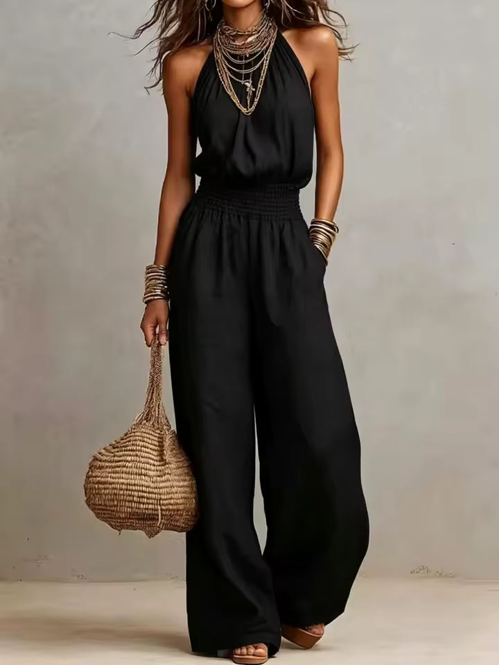 Women’s Halter Neck Wide Leg Jumpsuit
