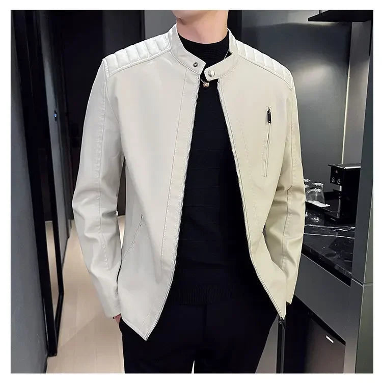 Men’s Slim Fit Moto Biker Jacket
