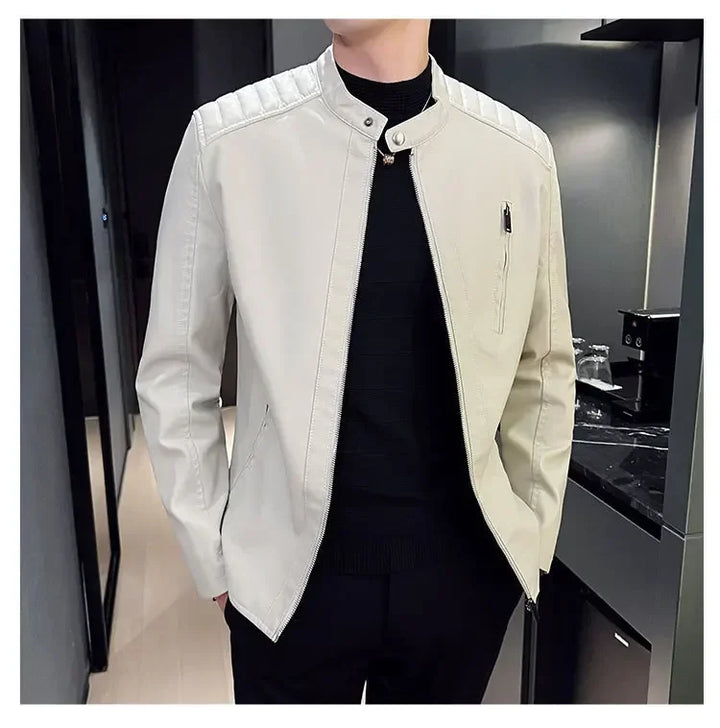 Men’s Slim Fit Moto Biker Jacket