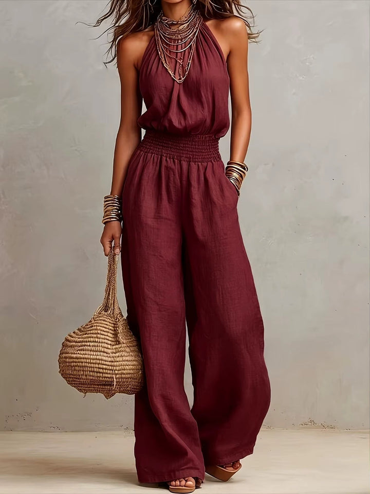 Women’s Halter Neck Wide Leg Jumpsuit