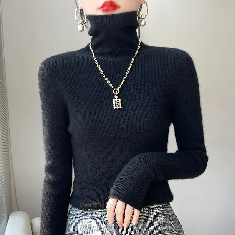 Women’s Long Sleeve Turtleneck Pullover Sweater