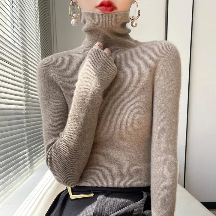 Women’s Long Sleeve Turtleneck Pullover Sweater