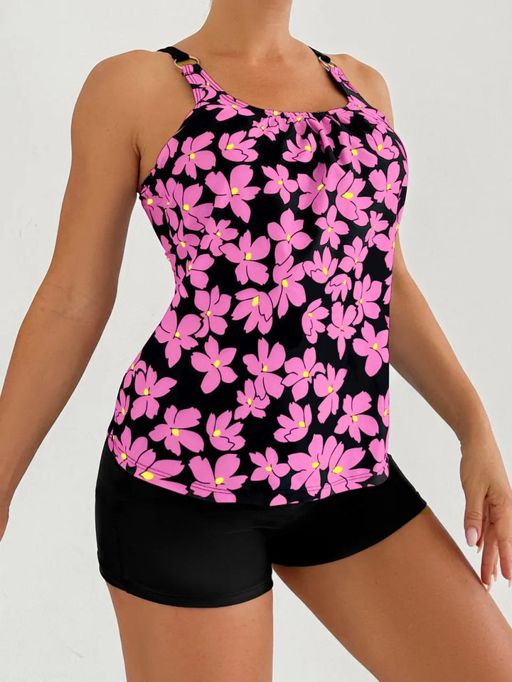 Women’s Floral Print Two-Piece Tankini Set