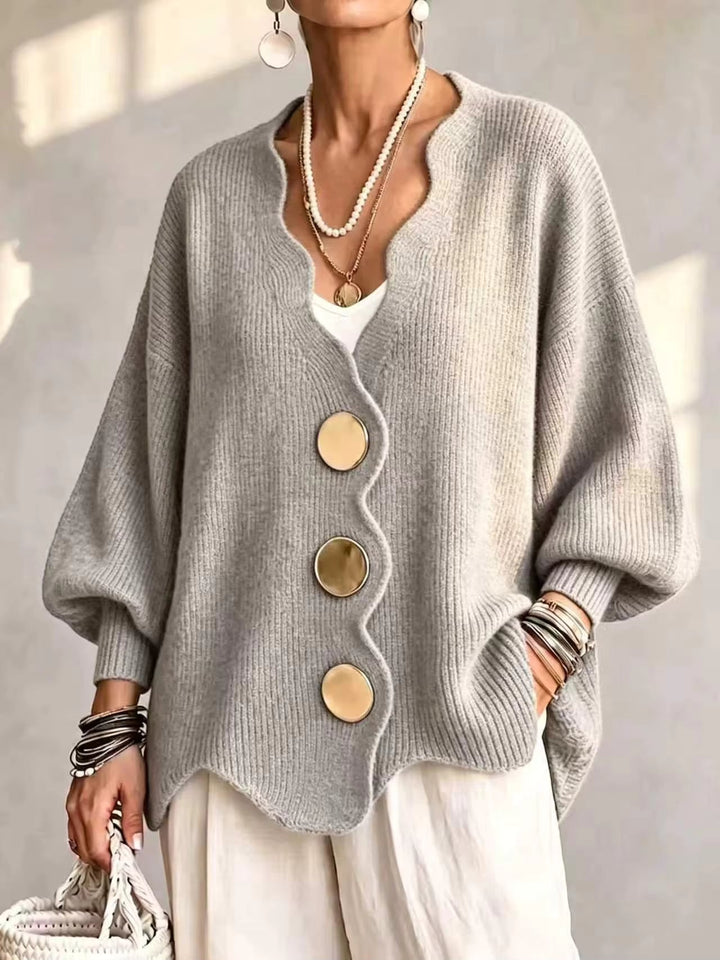 Women’s Oversized Button Front Knit Cardigan