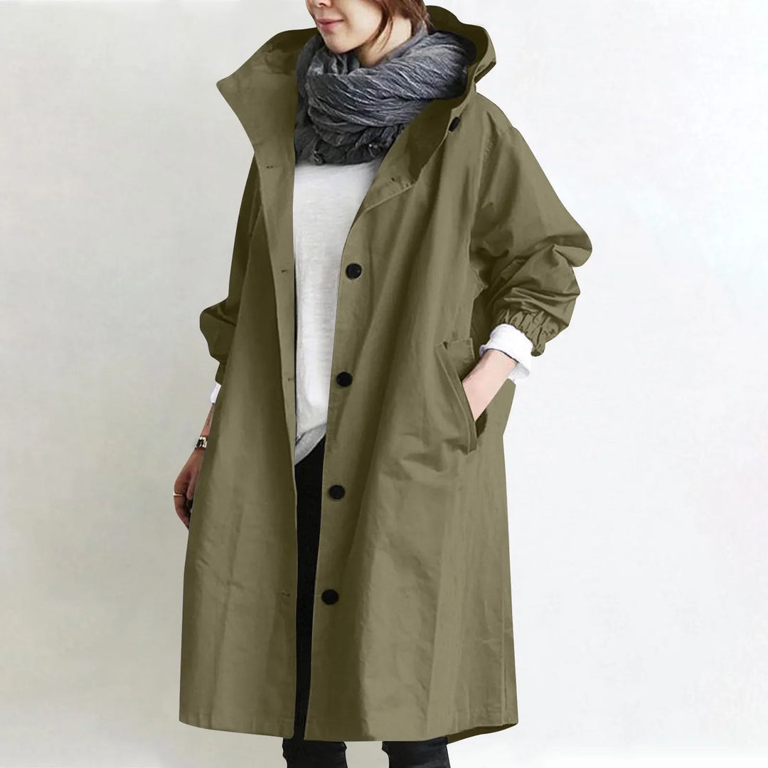 Women’s Hooded Longline Trench Coat