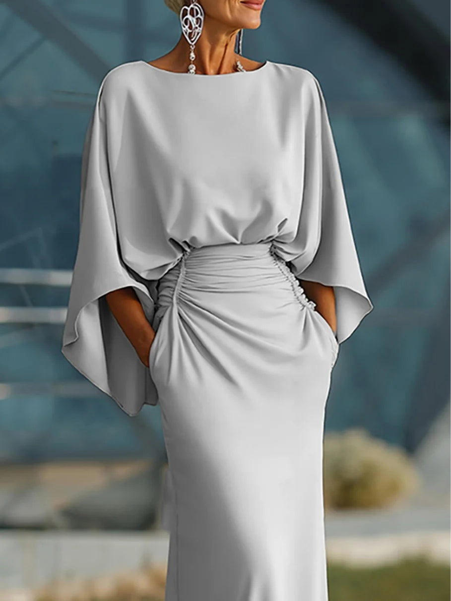 Women’s V-Neck Backless Long Sleeve Dress
