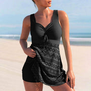 Women’s Skirted Tummy Control One-Piece Swim Dress