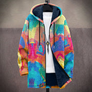 Women’s Abstract Print Oversized Knit Cardigan