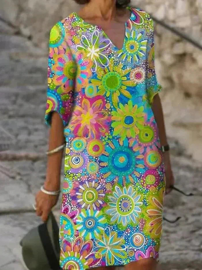 Women’s Floral Print Summer Midi Dress
