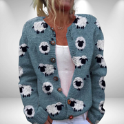 Women’s Printed Oversized Open Front Cardigan
