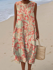 Women’s Floral Print Midi Dress