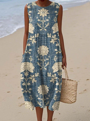 Women’s Boho Midi Flowy Dress