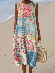 Women’s Patchwork Midi Dress