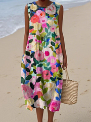 Women’s Floral Print Midi Dress