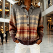 Women’s Soft Checkered Knit Sweater