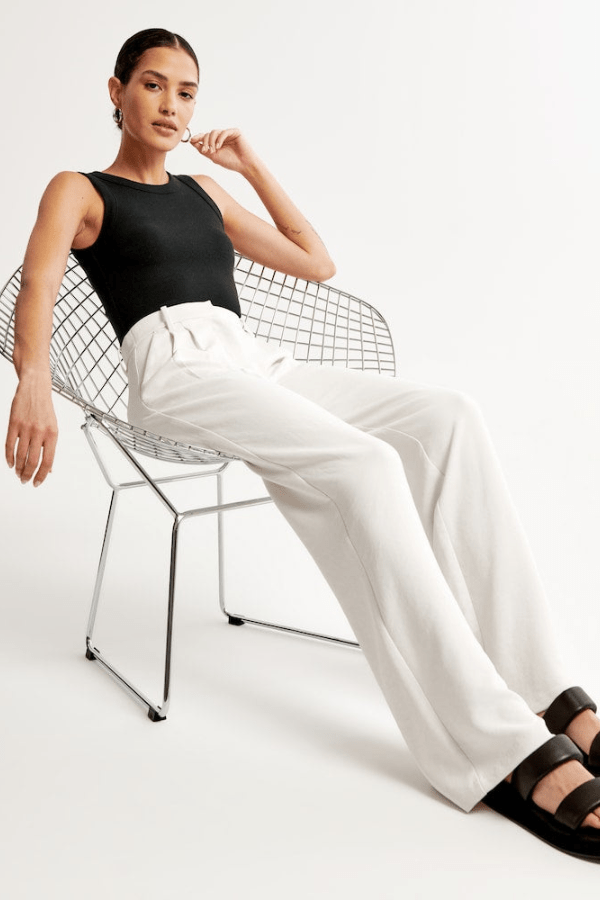 Women’s High-Waisted Tailored Straight-Leg Pants