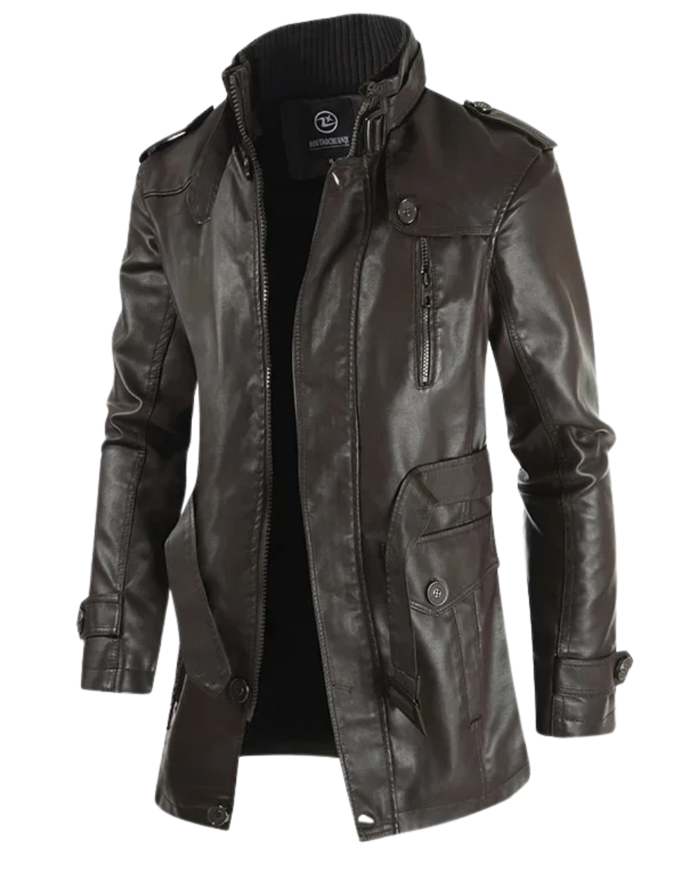 Women’s Long Asymmetric Zip Biker Jacket