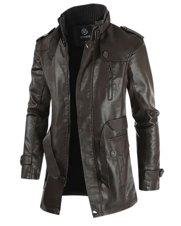 Women’s Long Asymmetric Zip Biker Jacket