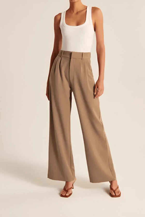 Women’s High-Waisted Tailored Straight-Leg Pants