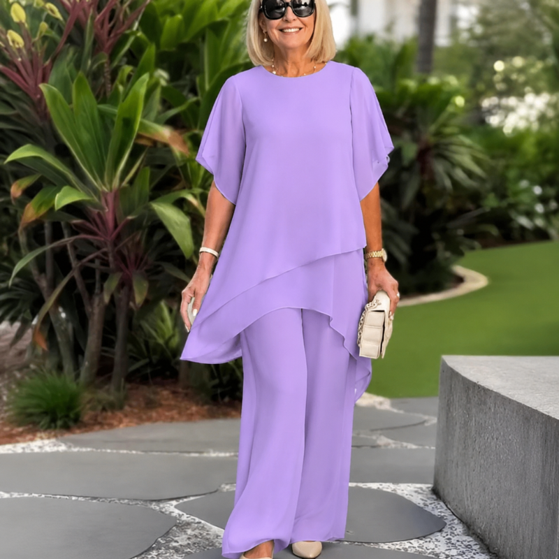 Women’s Elegant Asymmetrical Two-Piece Set
