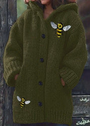 Women's Retro Hooded Cardigan