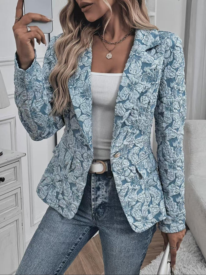 Women’s Paisley Jacquard Fitted Blazer