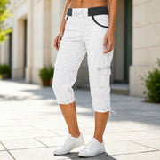 Women’s High-Waist Cargo Capri Pants