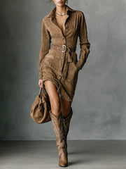 Women’s Long Sleeve Midi Dress