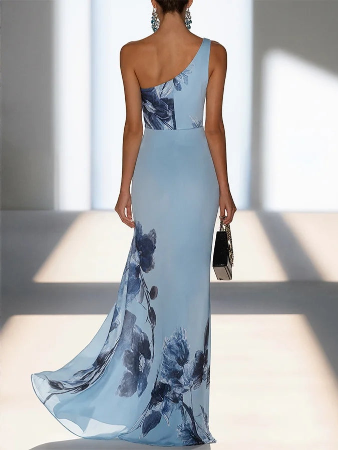 Women’s Off-Shoulder Printed Maxi Dress