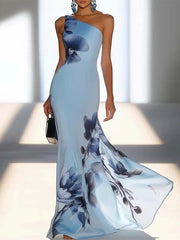 Women’s Off-Shoulder Printed Maxi Dress