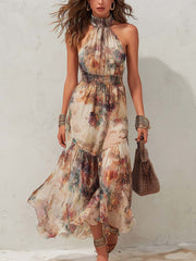 Women’s Vintage Floral Midi Dress