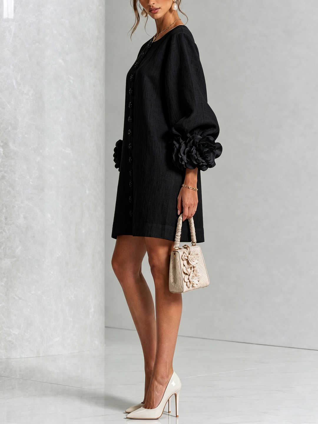 Women’s Floral Button-Down Mini Dress